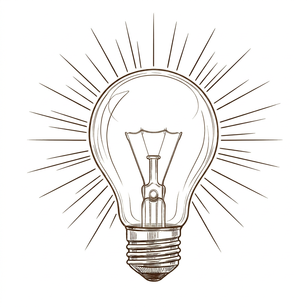 Incandescent light bulb glowing with bright yellow-orange light